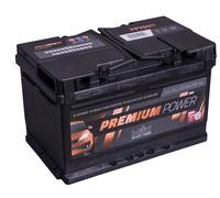 intAct Premium-Power PP75MF, 30% mehr Startleistung, wartungsfreie Autobatterie 12V 75Ah 720 A (EN), Schaltung 0 (Pluspol rechts), Maße (LxBxH): 278x175x175mm