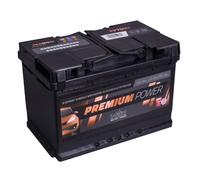 intAct Premium-Power PP78MF, 30% mehr Startleistung, wartungsfreie Autobatterie 12V 78Ah 760 A (EN), Schaltung 0 (Pluspol rechts), Maße (LxBxH): 278x175x190mm