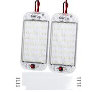 Intckwan 2 Stück 12V-85V LED Innenraumbeleuchtung, 48 LEDs mit on/off Schalter für Auto, LKW, Van, Boot, Wohnwagen