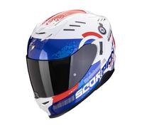 Integral Motorradhelm Scorpion EXO-520 EVO AIR TITAN weiß-blau-rot Ausverkauf L
