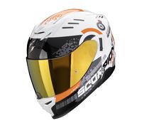 Integral Motorradhelm Scorpion EXO-520 EVO AIR TITAN weiß-orange Ausverkauf 2XL