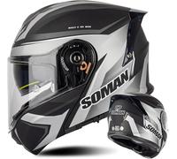 Integralhelm für Motorradfahrer, modular, Antibeschlag-Doppel-Sonnenblende, Klapphelm für Cross-Country-Fahrer, Moped-Rennhelm, Unisex, Erwachsene, Herren und Damen, DOT/ECE-Zulassung G,XXXXL=67-68cm