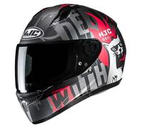 HJC Integralhelm C10 FOP MC1SF matt/schwarz/rot XXS (52-53)
