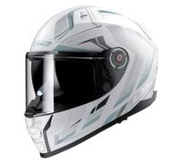 LS2 FF811 Vector II Alizer Helm, weiss-silber, Größe 4XL 67 68 für Männer
