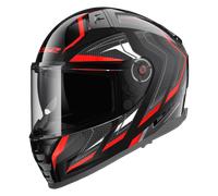 LS2 FF811 Vector II Alizer Helm, schwarz-rot, Größe 4XL 67 68 für Männer