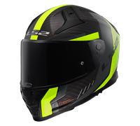 LS2, Integraler Motorradhelm VECTOR II CARBON GRID Matt H-V Yellow, 4XL