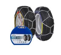 Inter Pack KNS 90 Schneeketten 9 mm für Pkw 195/80/14, Grip auf Schnee und EIS, ohne Überfahren standmontierbar, ÖNORM V5117 TÜV GS Zertifiziert im Koffer