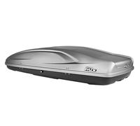 Inter Pack Stella 480 Dachbox 390 l in Silber Kevlar, 75 kg Tragkraft beidseitig öffnend, Flexi Fit G2 Befestigung für Skier bis 184 cm und Familiengepäck