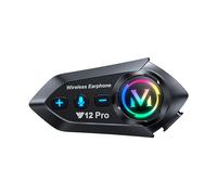 Intercom Motorrad Headset für 2 Personen Bluetooth Helm Kommunikationssystem Motorrad Gegensprechanlage Freisprecheinrichtung Fahrrad Headset mit Mikrofon Flache Motorrad Kopfhörer für Motorradhelm