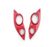 Interieurleisten Für Smart Für Fortwo Für Forfour 453 Innenzubehör Auto Lenkrad Taste Dekorative Abdeckung Lenkrad Modifikation Aufkleber(Rot)