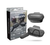 INTERPHONE AERIAL Fahrradhelm Headset für eine Person - Fahrrad Headset für eine Kommunikation bis 300 m, Gegensprechanlage für Fahrrad-Helm mit Bluetooth für GPS, wasserfest und mit Staubfilter