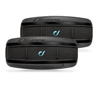 Interphone SHAPE - Doppelpack - Bluetooth-Kommunikationssystem für Motorräder - Pilot Passagier, 10Mt Reichweite - 12 Std Sprechzeit, 25 Tage Standby-Zeit - GPS - MP3 - Waterproof ip67