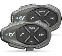 Interphone Tour - Doppelpack - Bluetooth-Kommunikationssystem für Motorräder - Bis zu 4 Reiters, 1,5Km Reichweite - 25 Std Sprechzeit Fastcharge - Radio - GPS - MP3 - Waterproof IP68