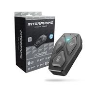 Interphone U-COM 3HD Einzelgerät - Bluetooth Headset fürs Motorrad - Motorrad Sprechanlage für 4 Personen bis zu 500 m Reichweite - Bluetooth Freisprecheinrichtung für Motorradhelm für GPS und Anrufe