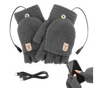Iouyjiu Beheizte Handschuhe, Wärmende Handschuhe für Motorrad, 5 V, USB-Heizung, kaltes Wetter, Fäustlinge für Angler, Wohnheim, Outdoor-Aktivitäten, Schneeschaufel, Motorradfahrer, Lieferung, Fahrer