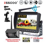 IP69 Wasserfest Rückfahrkamera Einparkhilfe Solar Kabellos Mit 7'' Farbmonitor