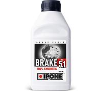 IPONE - Brems- und Kupplungsflüssigkeit - Brake Dot 5.1 - Vollsynthetisch - Trockensiedepunkt 270°C, 500ml