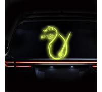 Iprokiu Hochintensiver reflektierender Katzen-Heckscheibenwischer-Aufkleber, wasserdicht, Windschutzscheibenwischer-Aufkleber, Katze, beweglicher Schwanz, winkender Wischer-Aufkleber für SUV,