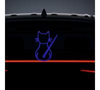 Iprokiu Nette Katze Heckscheibe Wischer Aufkleber Wasserdicht Vinyl Aufkleber Schöne Katze beweglichen Schwanz Wischer Aufkleber Auto Dekor Tier Windschutzscheibe Wischer Aufkleber für SUV