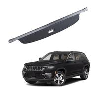 Isctxh Kofferraum Abdeckung 1Set Für Jeep Für Grand Für Cherokee 2022 2023 Versenkbare Fracht Abdeckung Schwarz Hinten Stamm Schatten Gepäck Sicherheit Laderaumabdeckung(7 Seat)