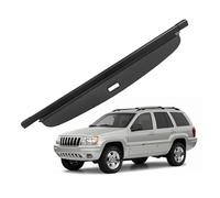 Isctxh Kofferraum Abdeckung Für Jeep Für Grand Für Cherokee WJ 1999-2004 Versenkbare Trunk Cargo Abdeckung Paket Rack wasserdichte Schild Privatsphäre Laderaumabdeckung(Kohlefaser)