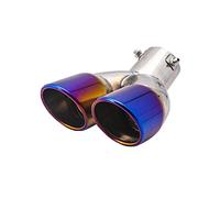 iSpchen Auspuffblende Auspuff Doppelrohr Endrohrblende Sportauspuff Blende Endrohr Endstück Auspuffrohr Edelstahl Universelle 76mm Doppelendrohr Endrohrblenden Auspuffblenden