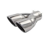 iSpchen Auspuffblende Auspuff Doppelrohr Endrohrblende Sportauspuff Blende Endrohr Endstück Auspuffrohr Edelstahl Universelle 76mm Doppelendrohr Endrohrblenden Auspuffblenden
