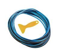 iSpchen Auto Chrom Zierleiste Kantenschutz Schutzleiste Universal Chromleiste Selbstklebend Zierleisten Auto Styling Dekoration Zierleiste für Auto Luftauslass Armaturenbrett Dekoration,3M Blau