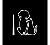 iSpchen Autoaufkleber Lustige Schöne Katzen Hunde Wischer Aufkleber Auto Heckscheibe Schwanz Reflektierende Aufkleber Scheibenwischer Wasserdichte Dekoration Aufkleber,Weiß