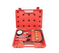 iSpchen Kompressionstester Satz für Benzinmotor Zylinder Kompressionsprüfer Kit 8PCS Kompressionsmessgerät Auto Motor Öldruck Tester Öldrucktester Werkzeug für Motorrad Auto LKW Kompression Messgerät