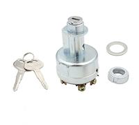 iSpchen Zündschloss Startschalter Zündschalter Steuerschalter Schließzylinder Zündschlüsselschalter ersetzen 4 Positionen Zündschloss mit 2 Schlüsseln kompatibel für Traktor