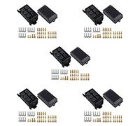 ISTOVO 5X Sicherungsrelais Box 5 Sicherung Halter 6 Relais Block Halter Sicherungsblock 12V Sicherungskasten Wagen