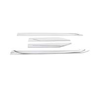 ISTOVO Auto Aufsatz Seitenschweller für Toyota RAV4 RAV 4 2019-2021 2022 2023 2024, ABS Karosserie Seitenleiste Türleisten Seitenleisten Auto Zierleiste Selbstklebend 4Stück,Silver ABS 4PCS-normal