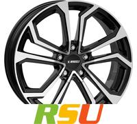 itWheels Ella gloss black polished 8x18" ET45 LK5 114.3 ML 73.1 Alufelgen 18 ...