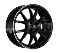 itWheels Kira gloss black polished lip 7.5x18" ET35 LK4 98 ML 58.1 Alufelgen ...