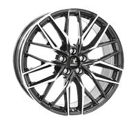 itWheels Xana gloss black polished 8x20" ET48 LK5 114.3 ML 70.1 Alufelgen 20 ...