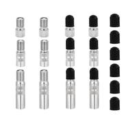 IUSOT 12 Stück Ventilverlängerung Adapter, DREI Längen 19mm, 27mm, 39mm, Ventilverlängerung Autoventil Adapter, Verlängerung der Ventilkappe mit Gewinde, Praktische Lösung für Luftreifen