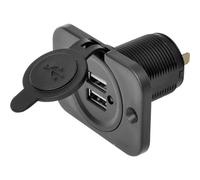 IWH 19006 | Dual USB Auto Steckdose | 12V-24V Zigarettenanzünder | Ladegerät Adapter | 5V 2,1A Auto Ladegerät | USB Power Adapte für Auto, Motorrad, Wohnmobil, LKW, SUV usw |