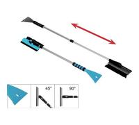 IWH Aluminium Eiskratzer / Schneebesen ausziehbar, Softgriff (L x B x H) 77 x 15 x 11cm Pkw, SUV, Van, Wohnmobile Blau