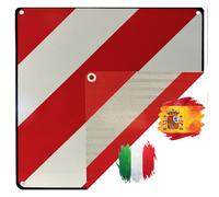 Aluminium Warntafel 2-in-1 Italien / Spanien rot & weiß