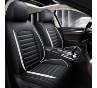 IXEUYN Sitzbezüge Auto Set Full Set für Nissan Juke F16 F15 2019-2025, Allwetter Leder Autositzbezüge Hochwertig Autositzbezug rutschfest Wasserdicht Vordersitze Rückbank Schonbezug,Black White