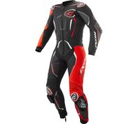 Ixon Demonio 1-Teiler Motorrad Lederkombi, schwarz/rot/weiß, Größe 3XL