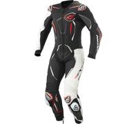 Ixon Demonio 1-Teiler Motorrad Lederkombi, schwarz-weiss-rot, Größe 3XL für Männer