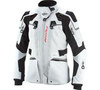 Ixon Odin wasserdichte Damen Motorrad Textiljacke, schwarz/weiß/grau, Größe XS