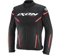 Ixon Striker 2 wasserdichte Motorrad Textiljacke, schwarz-weiss-rot, Größe 2XL für Männer