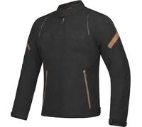 Ixon Striker Retro Wasserdichte Motorrad Textiljacke, schwarz-braun, Größe 2XL für Männer