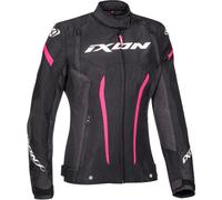 Ixon Striker wasserdichte Damen Motorrad Texiljacke, schwarz-pink, Größe XS
