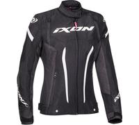 Ixon Striker wasserdichte Damen Motorrad Texiljacke, schwarz-weiss, Größe XS