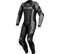 Ixon Vortex 3 1-Teiler Motorrad Lederkombi, schwarz-grau, Größe 4XL für Männer