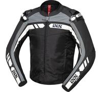 IXS RS-500 1.0 Motorrad Leder- / Textiljacke, schwarz-grau-weiss, Größe 54 für Männer